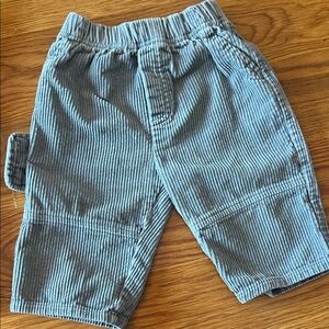 Grey corduroy wide leg baby pants. Unisex. 3-6m